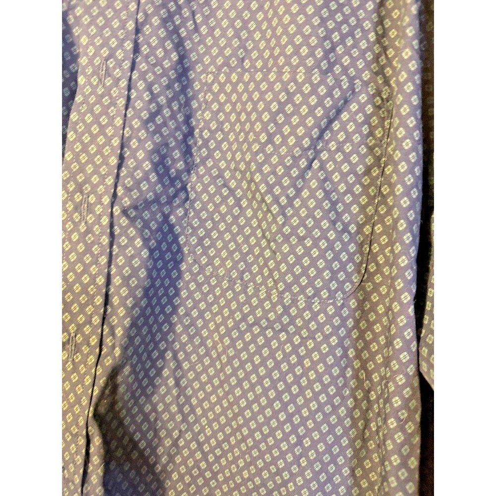 HB Long Sleeve Blue Pattern Dress Shirt Men's Big and Tall 3XLT 3X 3XL Preppy - Picture 3 of 4